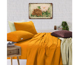 ELAN LINEN 500TC 100% EGYPTIAN COTTON SHEET SET - MUSTARD KING