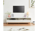 MERLIN WHITE MODERN RETRO TV UNIT 180CM