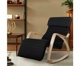 ARTISS FABRIC ROCKING ARMCHAIR WITH ADJUSTABLE FOOTREST