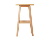 BEECH WOOD SET OF TWO BAR STOOLS - NATURAL