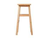 BEECH WOOD SET OF TWO BAR STOOLS - NATURAL