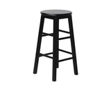 BEECH WOOD BAR STOOLS - BLACK SET OF TWO