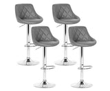 DIAMOND PLUSH PU LEATHER SET OF FOUR BAR STOOLS