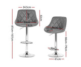 DIAMOND PLUSH PU LEATHER SET OF FOUR BAR STOOLS