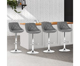 DIAMOND PLUSH PU LEATHER SET OF FOUR BAR STOOLS