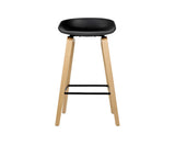 PRAIRE SET OF TWO BAR STOOLS - BLACK