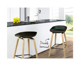 PRAIRE SET OF TWO BAR STOOLS - BLACK