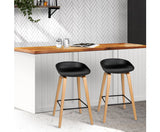 PRAIRE SET OF TWO BAR STOOLS - BLACK