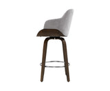 VELVET WOOD BAR STOOL