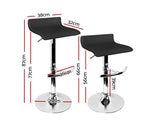 BLACK PU LEATHER CHROME SWIVEL BAR STOOLS X 4