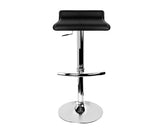 BLACK PU LEATHER CHROME SWIVEL BAR STOOLS X 4