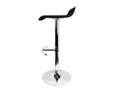 BLACK PU LEATHER CHROME SWIVEL BAR STOOLS X 4