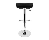 BLACK PU LEATHER CHROME SWIVEL BAR STOOLS X 4