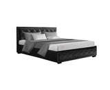 TIYO BED FRAME GAS LIFT STORAGE - BLACK QUEEN