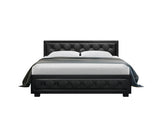 TIYO BED FRAME GAS LIFT STORAGE - BLACK QUEEN