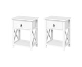 ARLIE COASTAL BEDSIDE TABLE SET OF TWO