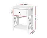 ARLIE COASTAL BEDSIDE TABLE SET OF TWO