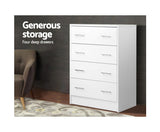 CHLOE 4 DRAWER TALLBOY