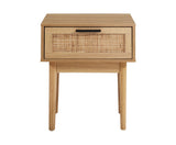 COASTAL RATTAN 1 DRAWER BEDSIDE TABLE