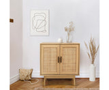 ARTISS RATTAN BUFFET SIDEBOARD CABINET