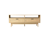 ARTISS TV CABINET ENTERTAINMENT RATTAN 140CM