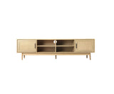 Artiss TV Cabinet Entertainment Unit Storage Cabinets Rattan Wooden 180CM