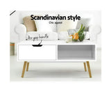 SCANDI PINE WOOD 100CM COFFEE TABLE