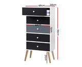 SCANDI 5 DRAWER SLIMBOY