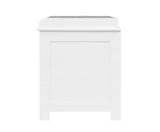 SHOE BENCH WITH DRAWERS - WHITE & GREY