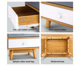 SCANDI 2 DRAWER STORAGE BEDSIDE TABLE