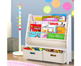 KEEZI 4 TIER KIDS BOOKSHELF WOODEN BOOKCASE