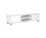 ARTISS 120CM TV STAND ENTERTAINMENT UNIT - WHITE