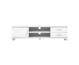 ARTISS 120CM TV STAND ENTERTAINMENT UNIT - WHITE