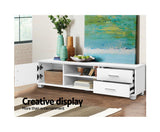 ARTISS 120CM TV STAND ENTERTAINMENT UNIT - WHITE