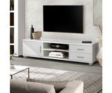 ARTISS 120CM TV STAND ENTERTAINMENT UNIT - WHITE