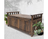 GARDEON OUTDOOR STORAGE BOX WOODEN BENCH CHEST