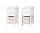 CLAIRE COASTAL BEDSIDE STORAGE UNIT SET OF TWO