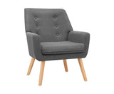 ARTISS FABRIC DINING ARMCHAIR - GREY