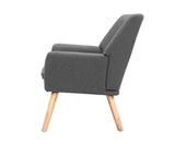 ARTISS FABRIC DINING ARMCHAIR - GREY