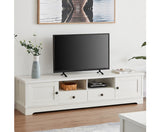 MARGAUX WHITE COASTAL STYLE 180CMS ENTERTAINMENT UNIT