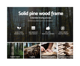 PINE WOOD BED FRAME - DOUBLE