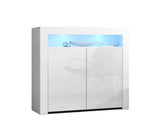 ARTISS HIGH GLOSS LED BUFFET SIDE CABINET