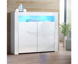 ARTISS HIGH GLOSS LED BUFFET SIDE CABINET