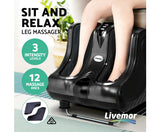 LIVEMOR SHIATSU FOOT ANKLE CALF CIRCULATION MASSAGER - BLACK