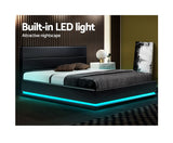 LUMI LED GAS LIFT STORAGE BED - QUEEN