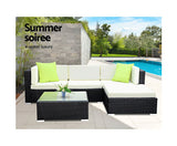 GARDEON 5PCE PATIO POOL LOUNGE SETTING