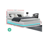 LUMI LED GAS LIFT STORAGE BED - QUEEN