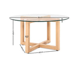 SCANDI TEMPERED GLASS COFFEE TABLE