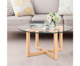 SCANDI TEMPERED GLASS COFFEE TABLE