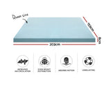 GISELLE 8CM MEMORY FOAM COOL GEL BAMBOO MATTRESS TOPPER